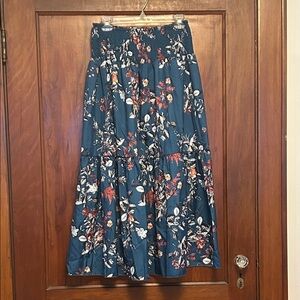 Floral Blue Maxi Skirt